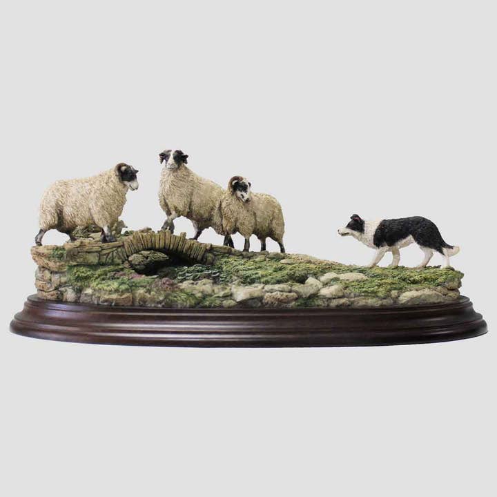 À travers le Beck par Country Artists Sheep and Collie pour la vente par Grays 1922