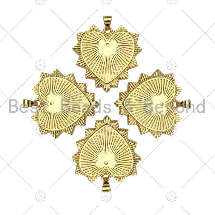 BestBeads&Beyond - Wholesale Individual Charm/Pendant - 18K Real Gold Plated Heart Pendant/Charm, SKU#LK295