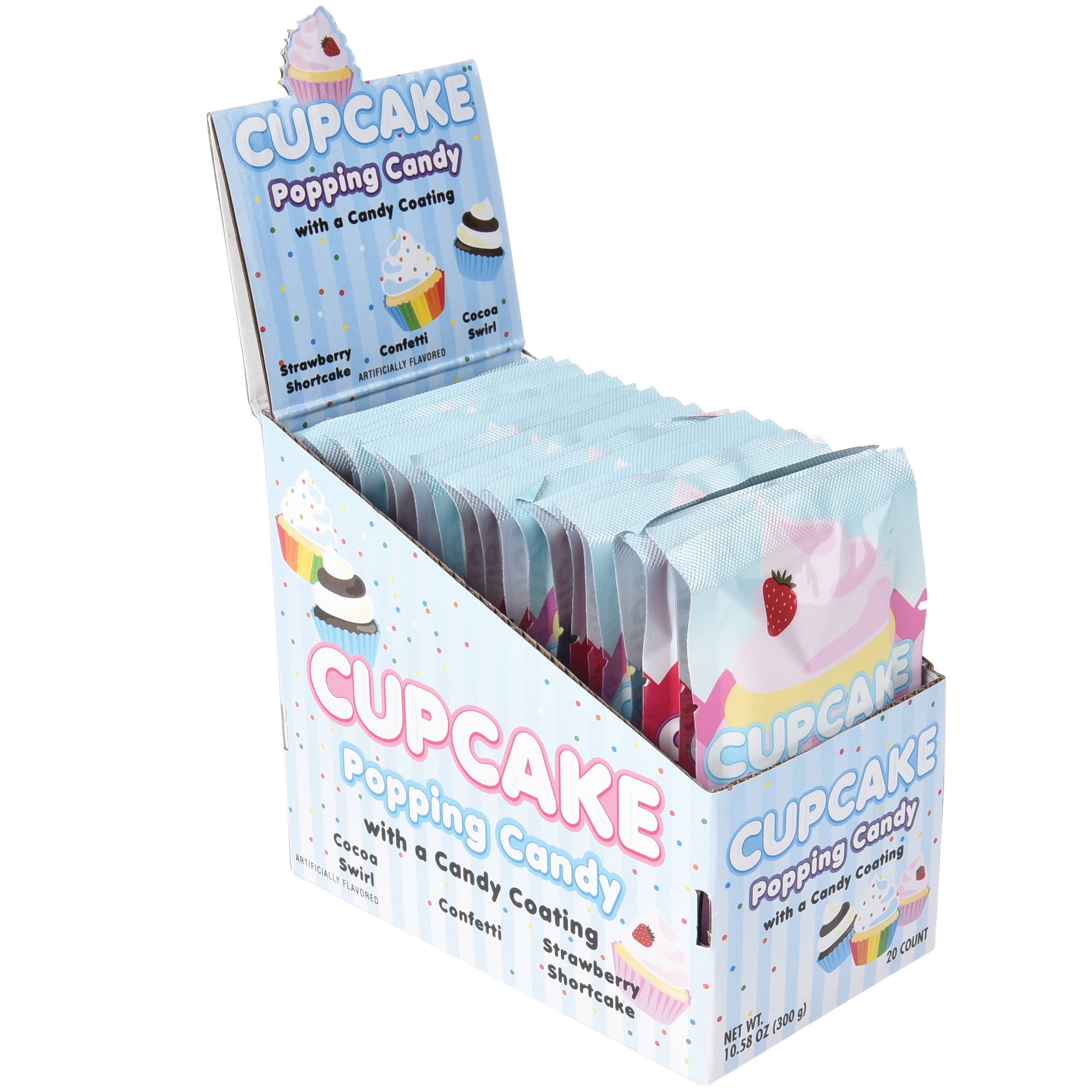 US Toy Company - Wholesale Retailer Display - Food & Drink - Cupcake Coated Popping Candy 20-unit Display1