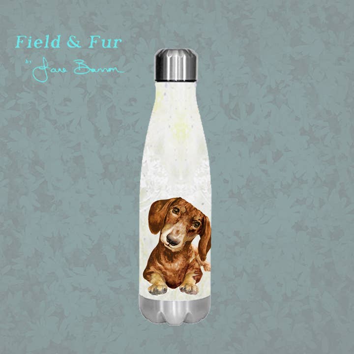Chester, Dachshund , insulated water bottle, keeps your for wholesale by Field and Fur Gifts