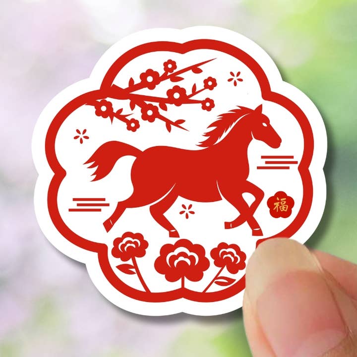 Chinese New Year Sticker, Year Of The Horse 2026 for wholesale by Apsara Labels