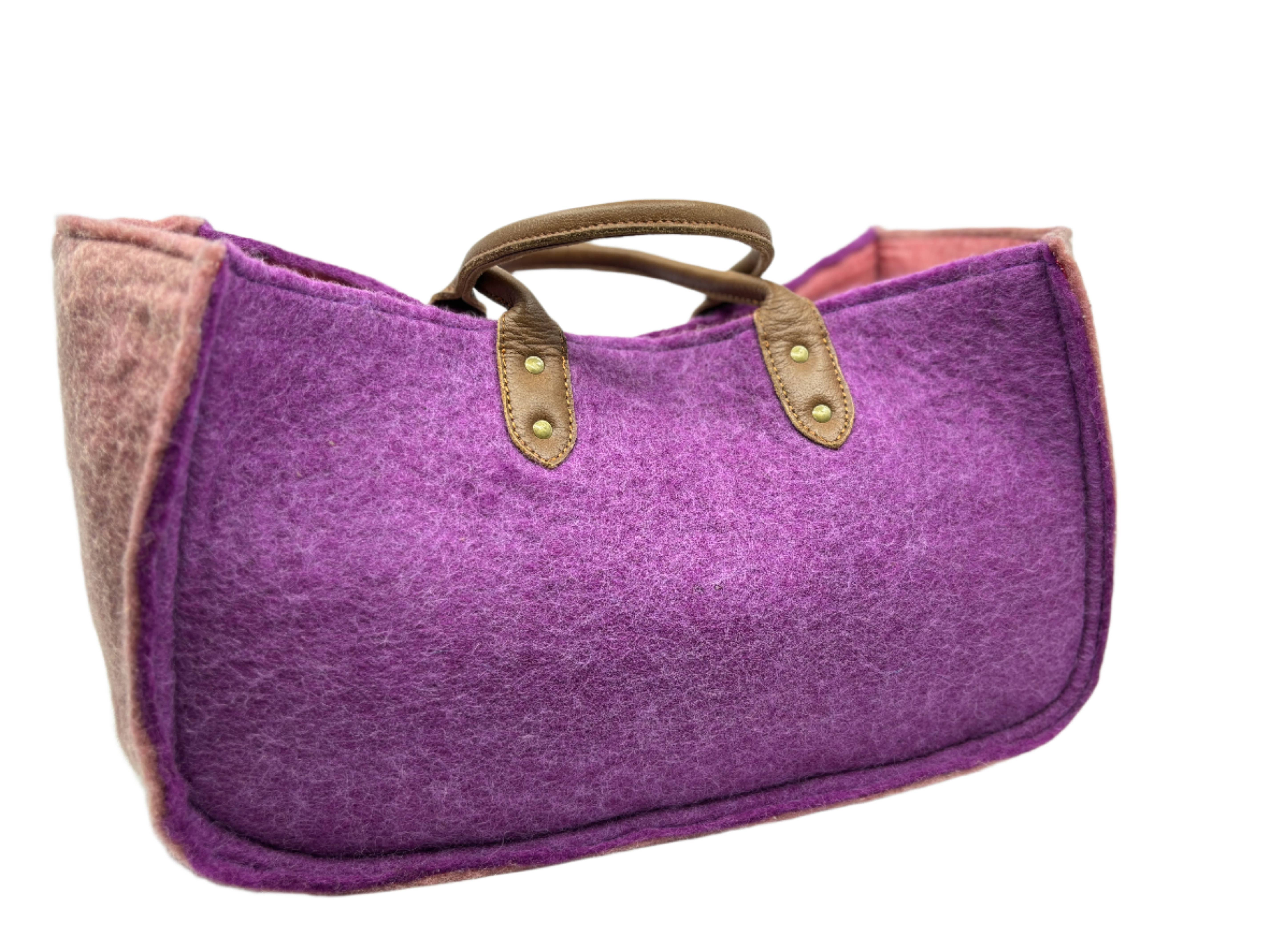 Fibres of Life - Wool & Felt - Wholesale Tote Bag - Women's - The Grab-&-Go Carry All | Felt Wool Tote Bag | Soft Yarn Bag6