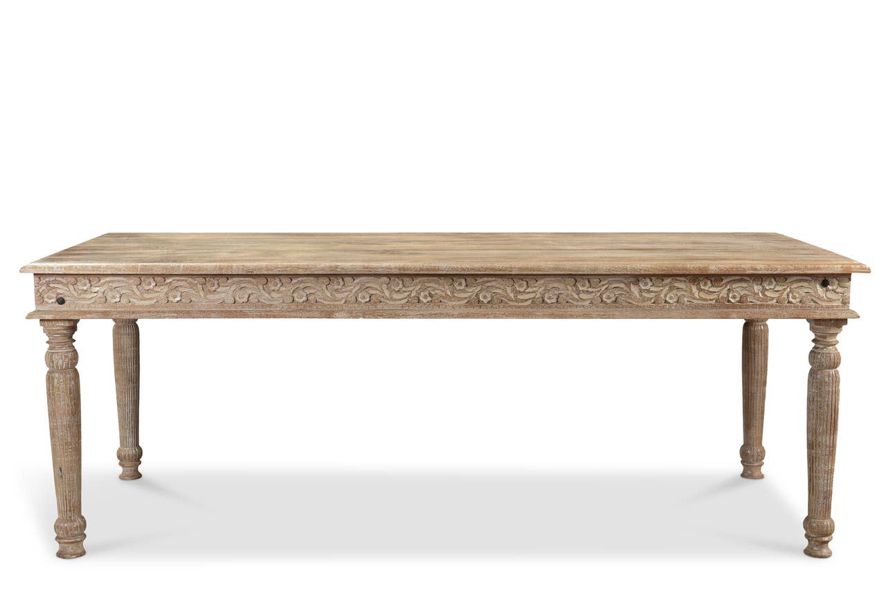 Timbergirl - Wholesale Patio Table - Carved Dining Table1