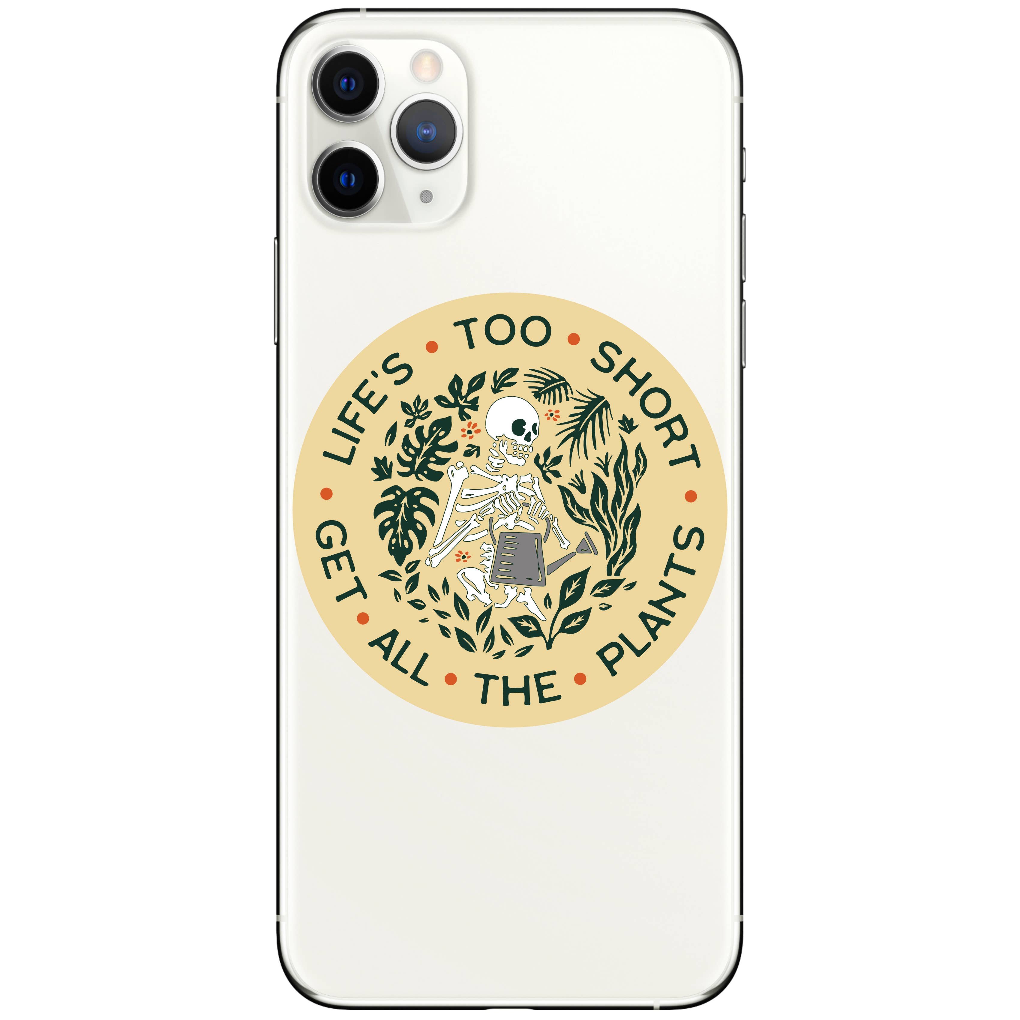 Juju and Moxie - Vente Autocollant - Autocollant en vinyle de haute qualité représentant un squelette de plante mignon et drôle4