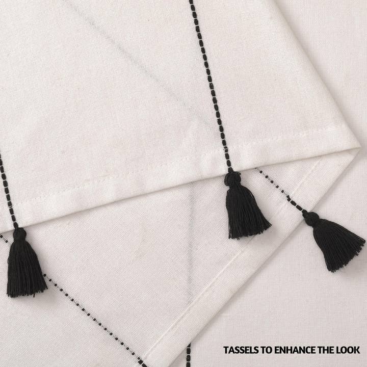 Folkhomes Global Inc - Wholesale Shower curtain - Shower Curtain, 100% Cotton, 72" x 72", Hamilton Black6