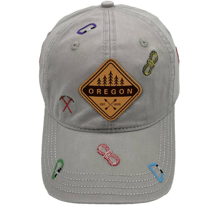 Northern Icons Creations INC - Wholesale Baseball cap – Unisex - Oregon Hiking Adventure Baseball Cap – Outdoor Climbing Rope & Carabiner Embroidered Hat for Travelers2
