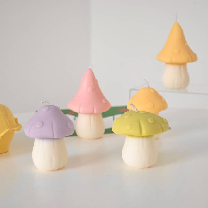 Pastel Mushroom Soy Candle for wholesale by Kirrou