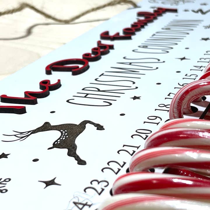 Deer Custom Designs - Wholesale Advent Calendar - Candy Cane Christmas Countdown Advent Calendar Sign7