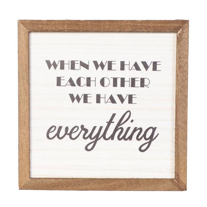 6X6 Rolig handgjord träskylt, väggskylt, bordsdekor för wholesale av SWS BASKETS AND HOME DECOR