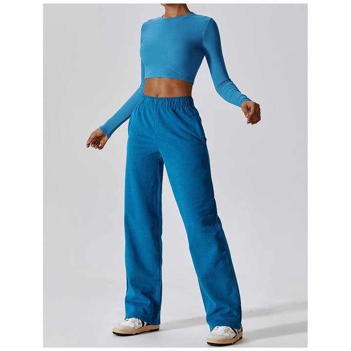 FurDecoration - Wholesale Athletic top – Women′s - Solid Color Long Sleeve Crewneck Slim Fit Yoga Fitness T-Shirts7