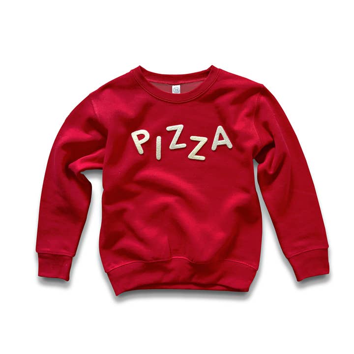 Chitown Clothing - Wholesale Sweatshirt - Kids - Kids Pizza Felt Applique Crewneck