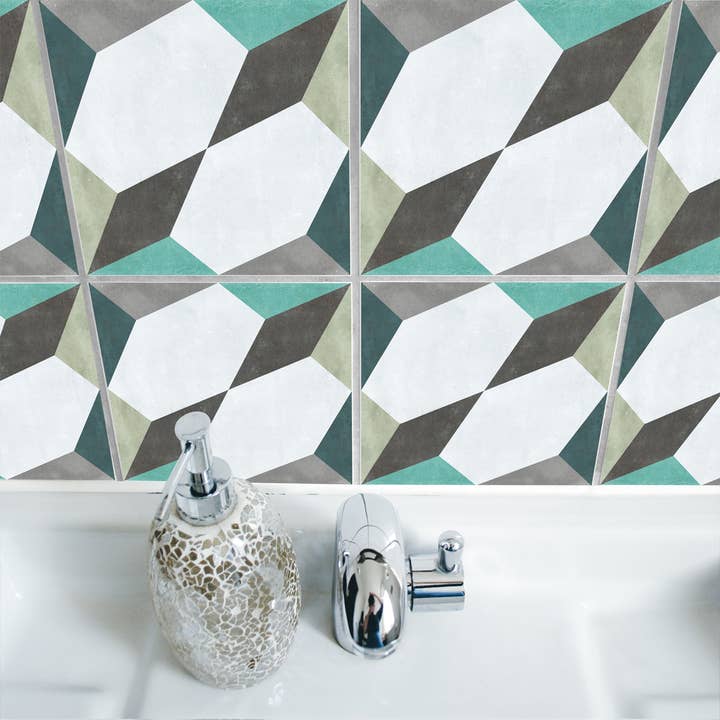 Hacienda 02 - 15x15cm Tile Stickers - Set of 4 for wholesale by Boubouki