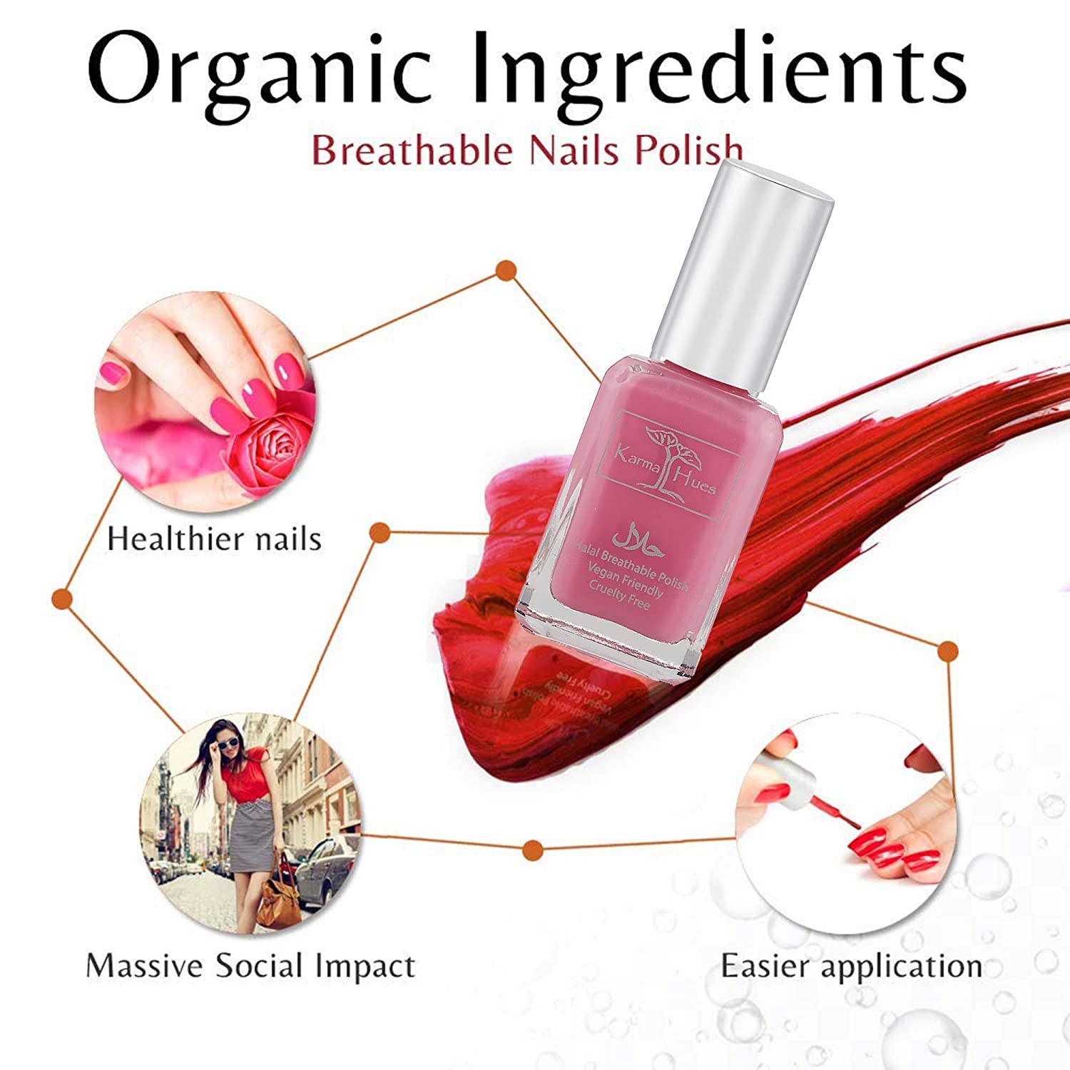 Karma Organic spa - Wholesale Nail Polish - Almas - Karma Halal Certified Nail Polish Truly Breathable1