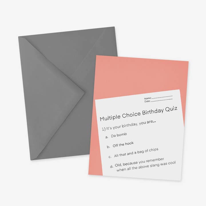 Quiz d'anniversaire pour la vente par Posterity Paper