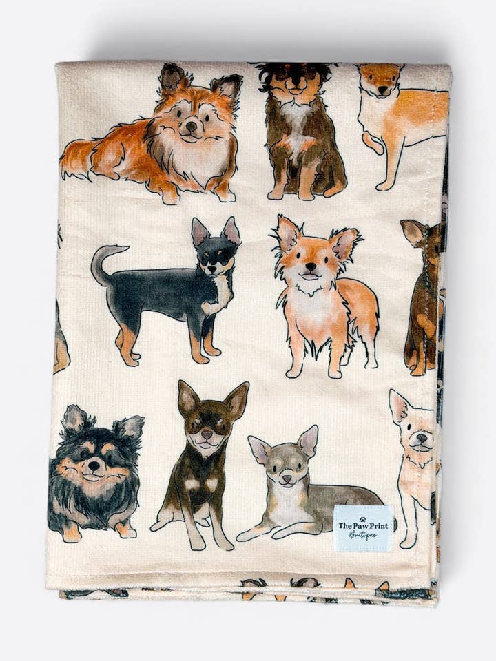The Chihuahua Dog Towel for wholesale by The Paw Print Boutique