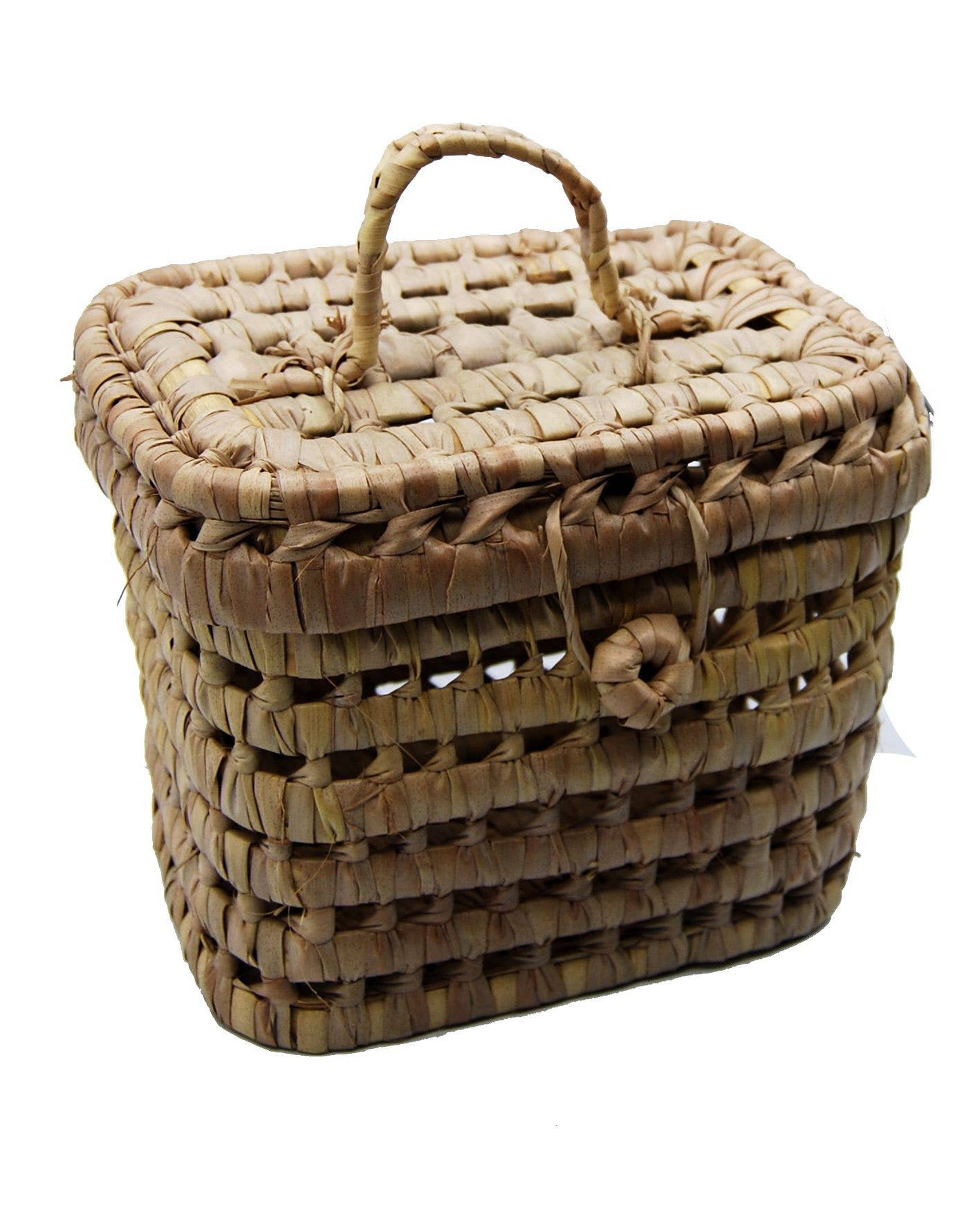 Etnico del Mondo - Wholesale Basket - Moroccan Straw Storage Basket With Lid1