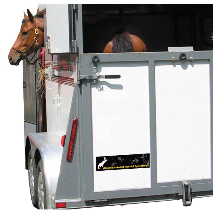 Horse Hollow Press - Wholesale Sticker - Horse Bumper Sticker / My horse bucked off your stick...6