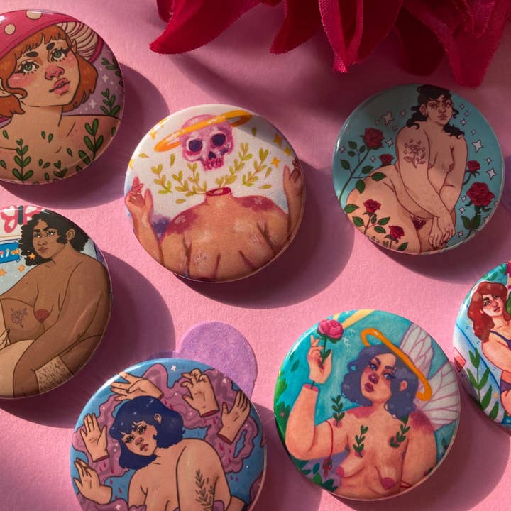 Magical Illustration Pins for wholesale by Pocalyptic