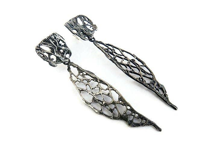 Kimya Joyas - Wholesale Dangle Earrings - Natural Pattern Long Earrings4