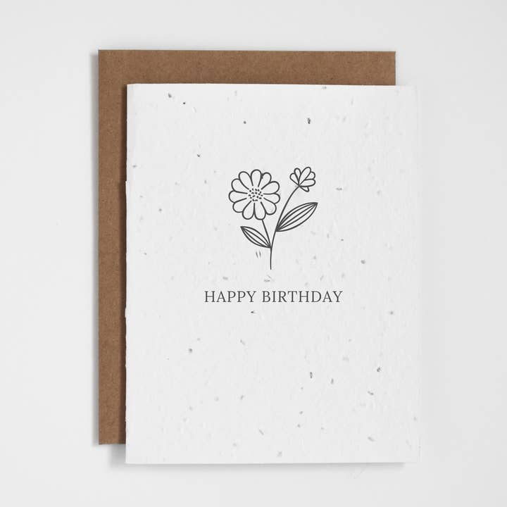 Plantable Greeting Card - Happy Birthday for wholesale by The Good Card