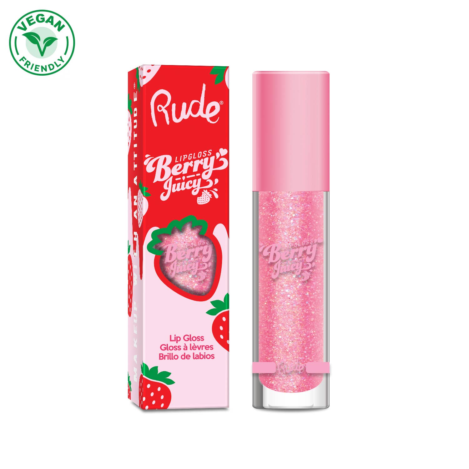 Rude Cosmetics - Wholesale Lip-gloss - Berry Juicy Lip Gloss3