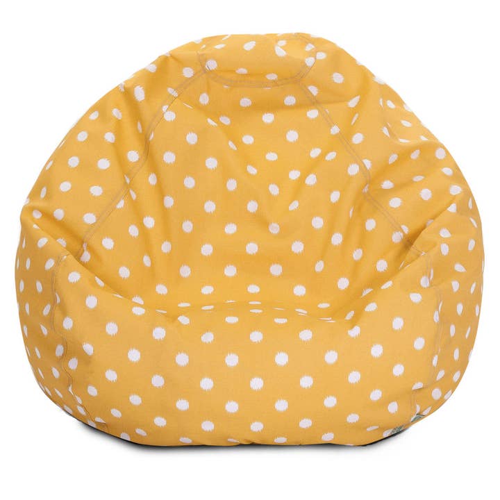 Majestic Home Goods Citrus Ikat Dot Grand Pouf pour la vente par Majestic Home Goods