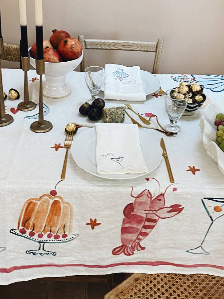 Dinette Illustrated Tablecloth - Medium for wholesale by Dinette