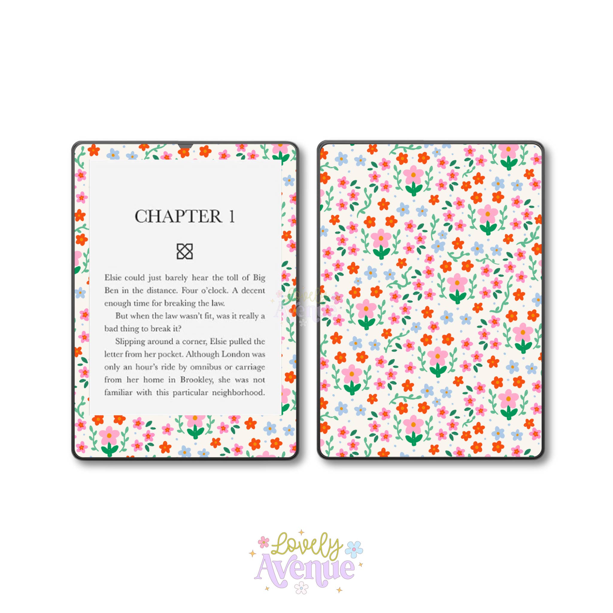 Lovely Avenue - Vendita all'ingrosso Adesivi per telefoni e laptop - Fiori Estivi - Skin per E-Reader