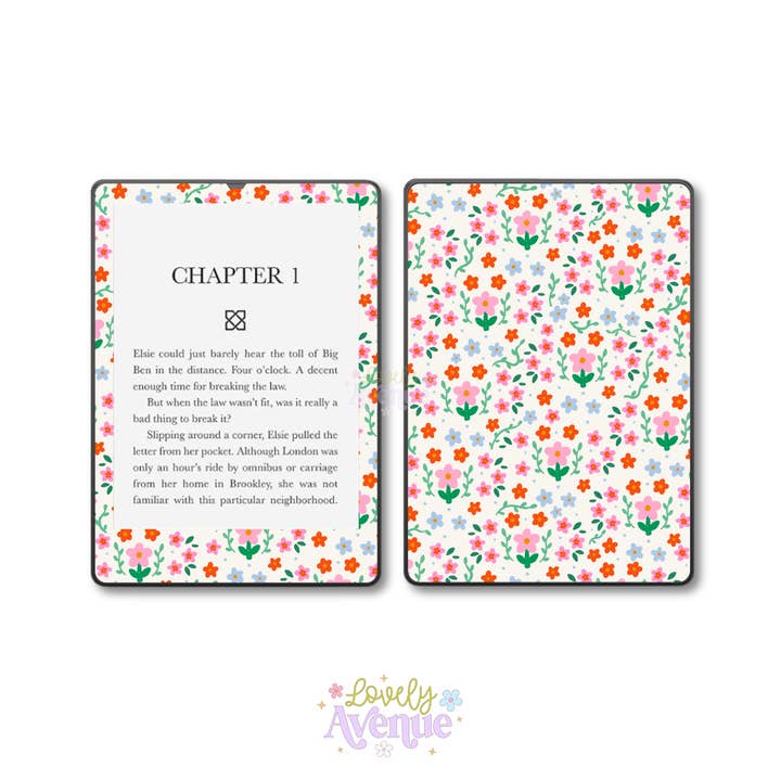 Lovely Avenue - Wholesale Phone & Laptop Stickers - Summer Flowers - E-Reader Skin