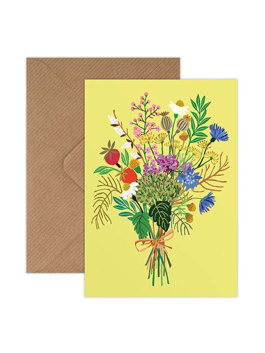 Wild Posy Greetings Card for wholesale by Brie Harrison Ltd
