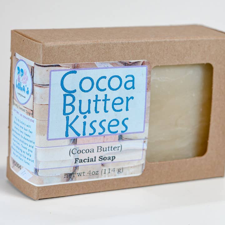 Kakaosmör kyssar ansikts tvål för wholesale av Pip & Lola's Everything Homemade