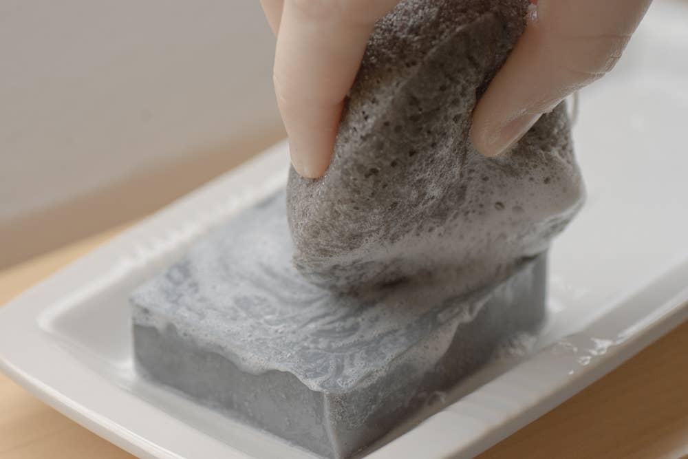 No Tox Life – wholesale Facial cleanser – LUNA Charcoal Facial Sponge - Bulk Unpackaged - No Tox Life1