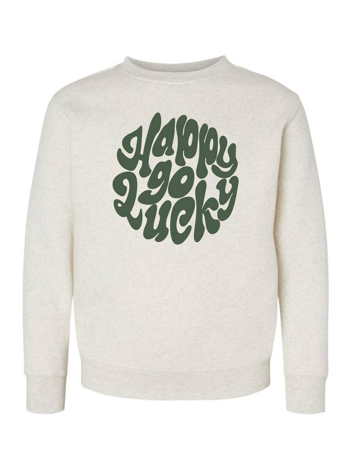 Happy Go Lucky | Kids Crewneck for wholesale by Sister Shirts