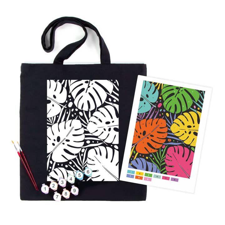 RosaTalent: kit ecológico de algodón para colorear en bolsas ecológicas, hojas tropicales (220 g/m², 38 x 42 cm) para venta al por mayor de Fainotoys