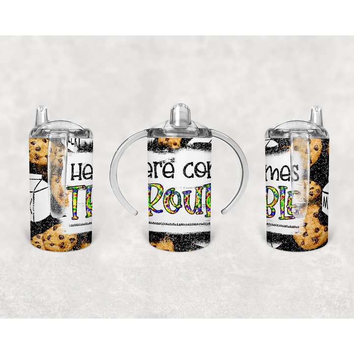 WST Wholesale - Wholesale Drinking Glass/Cup - Kids & Baby - Here Comes Trouble Kids 12oz Skinny Sippy Cup