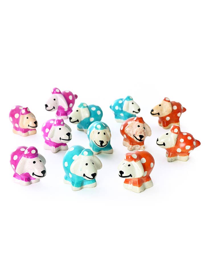 Dozen Miniature Soapstone Sleepy Time Sheep for wholesale by Swahili | AFRICAN MODERN
