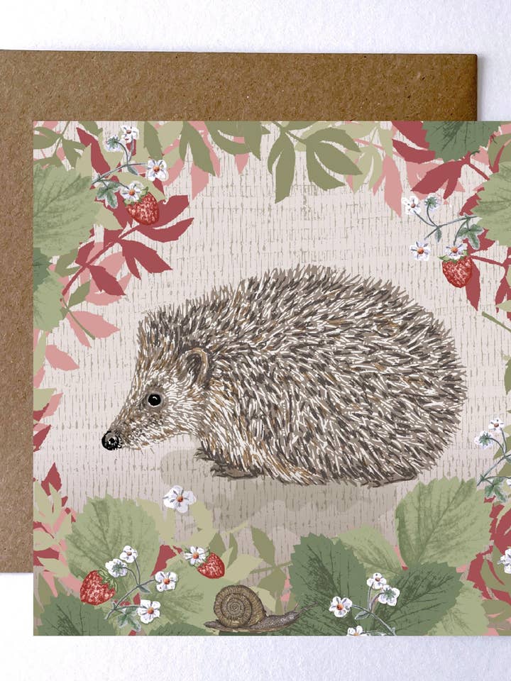 Hedgehog Greeting Card for wholesale by Helen Briggs Design