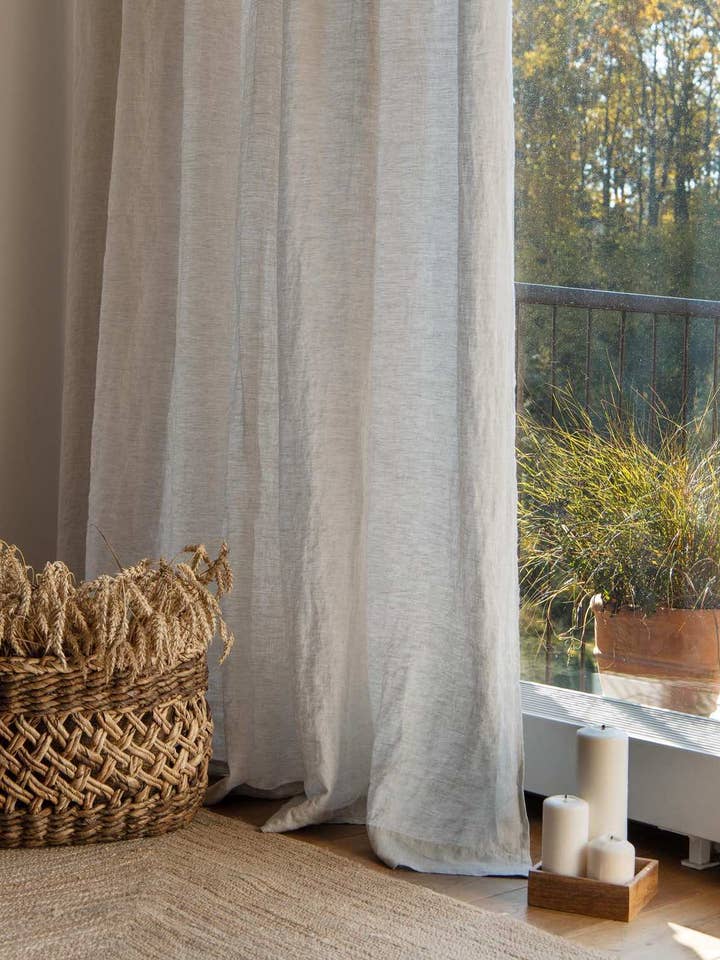 Mid-weight Curtains in Beige for wholesale by Sauths