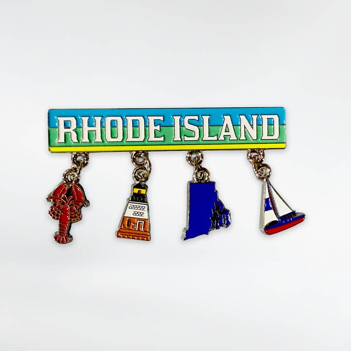 Rhode Island Dangle Charms Magnet for wholesale by Commonwealth Souvenirs