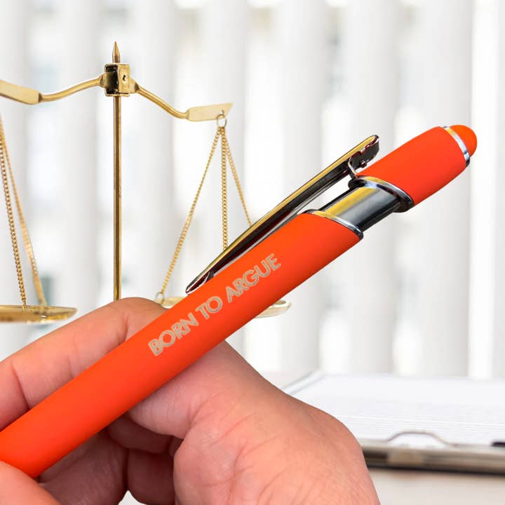 born to argue (Pen with Smart Phone Stylus) for wholesale by The Carbon Crusader