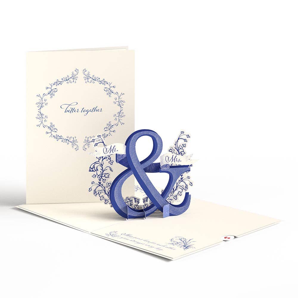 Lovepop Cards - Wholesale Wedding Card - Better Together Mr & Mrs Wedding 5''x7'' Card, Pop-up card5