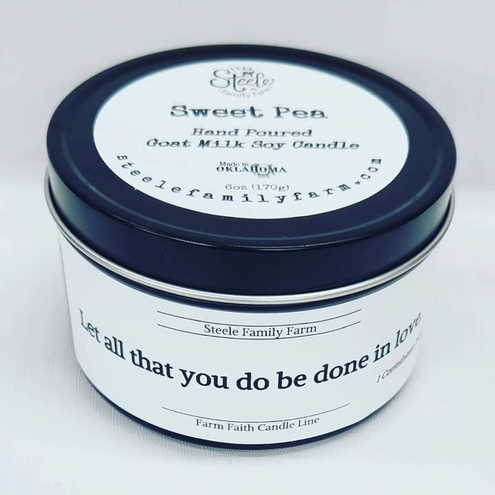 Steele Family Farm - Vente Bougies de voyage - Bougie Farm Faith - 1 Corinthiens 16:141