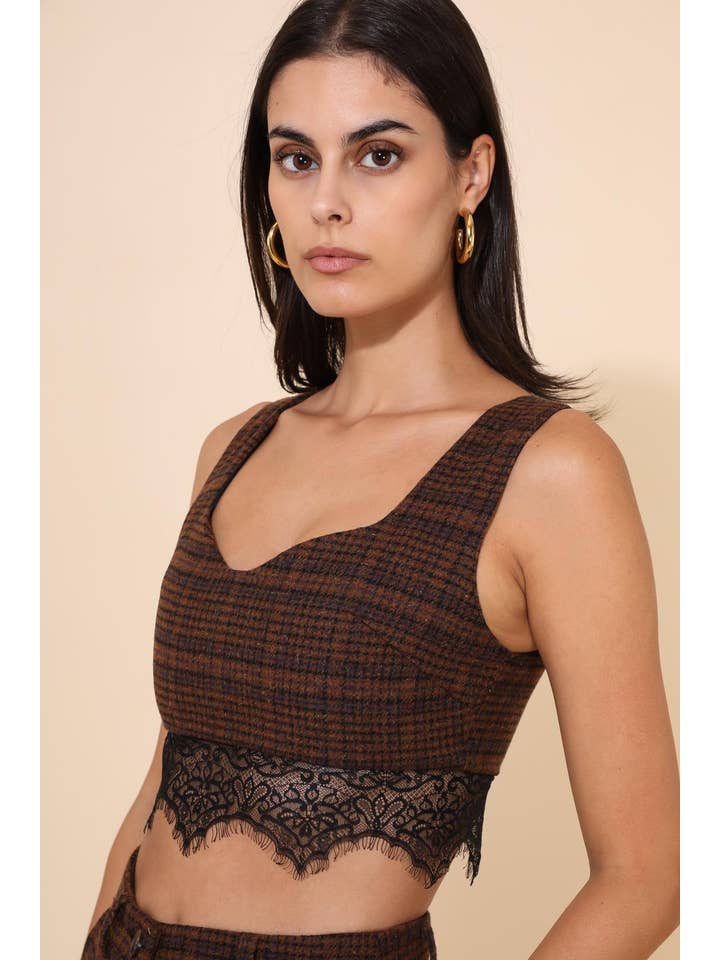 Daphnea - Wholesale Bralette - Women's - 31588 PLAID BRA1