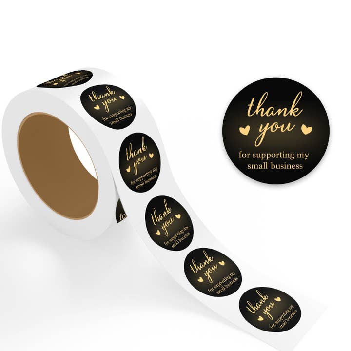 Thank You for Supporting My Small Business - 500 Labels/Roll - 2"x2" - Style 7 for wholesale by StickerJet
