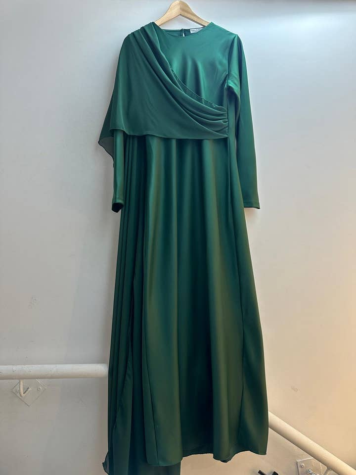 LORIANE - Wholesale Dress - Women's - 10612 Long satin dress1
