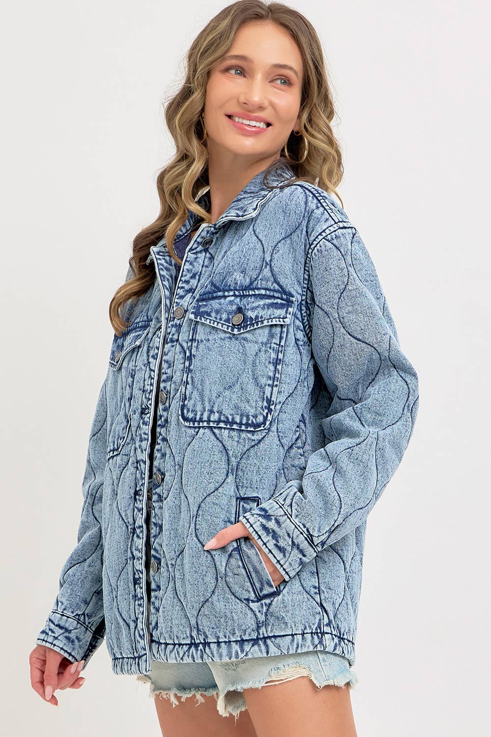 QUILTED DENIM JACKET  for wholesale on Faire1