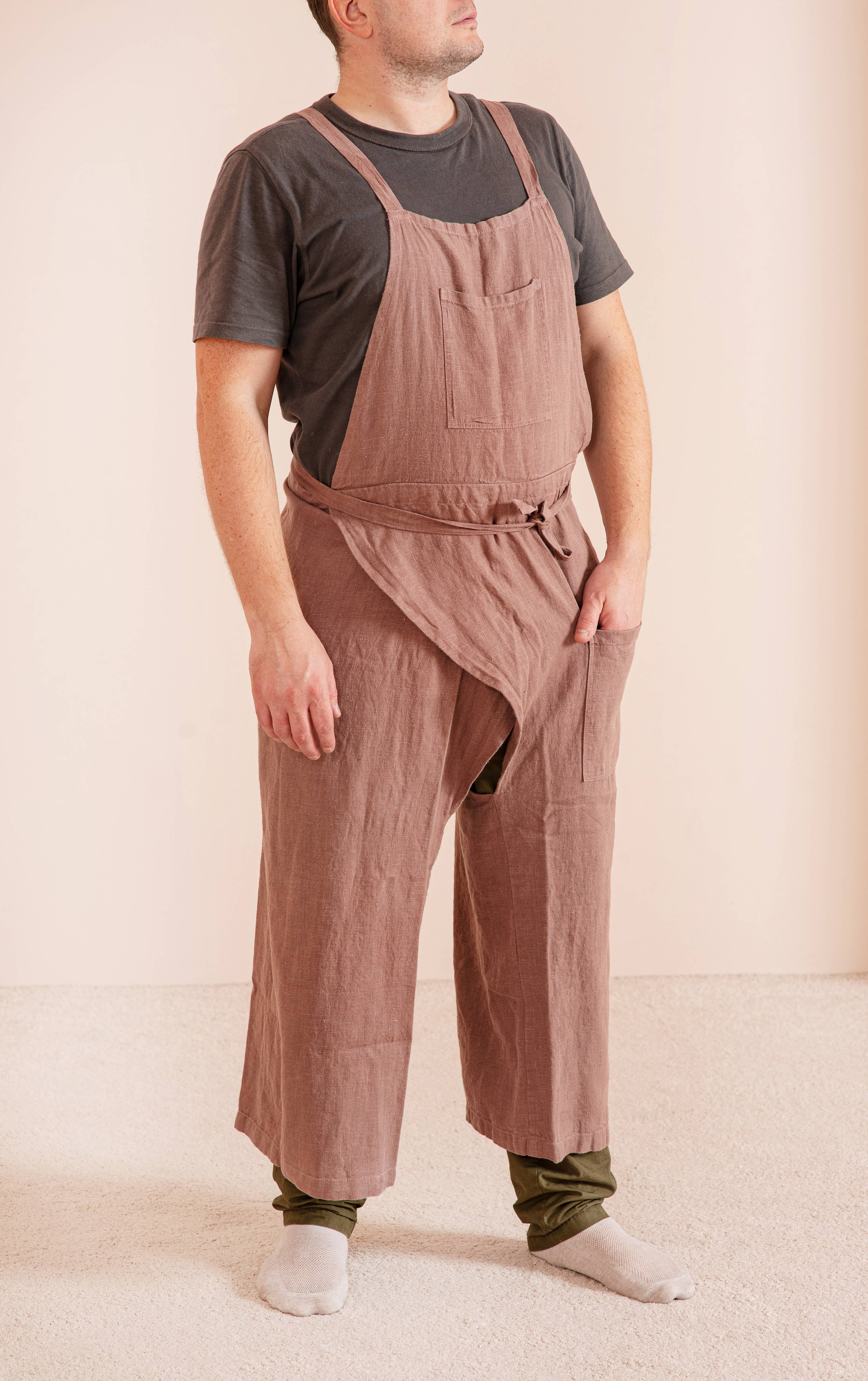 LinenQ - Wholesale Apron - Linen pottery apron  in various colors7