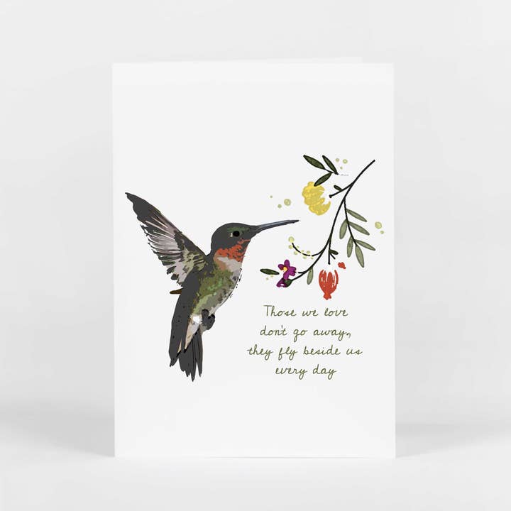 Tarjeta de colibrí Fly Beside Us para venta al por mayor de Potluck Press
