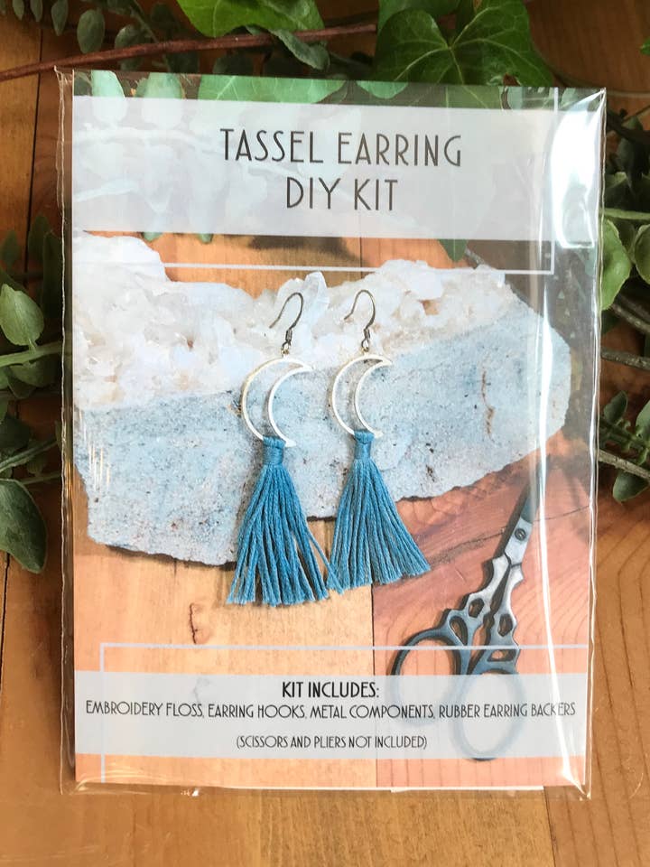 DIY Tassel Earring Kit - Moon for wholesale by Tangled Up In Hue