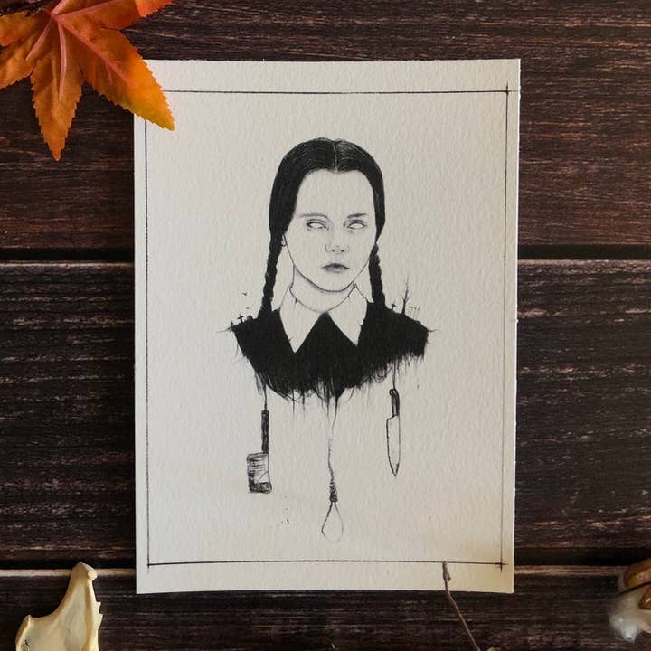 Andy Sciazko Art - Wholesale Art Print - Wednesday Addams Print-Addams Family Morticia and Gomez